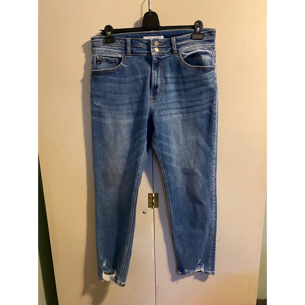 KanCan Skinny Jeans Womens 13/30 Blue Excellent Distressed High Rise KC5217M